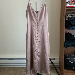 V-neck Button-Front Mini Dress
